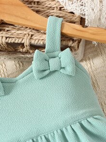 Baby Bow Front Cami Dress - Mint Green - View 4