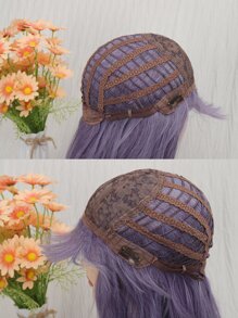 超長卷合成纖維角色扮演假髮帶劉海藍色紫色洛麗塔假髮女士萬聖節角色扮演假髮女士 - 紫色 - 查看 8