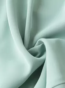 SHEIN LUNE Vestido cruzado de manga mariposa con nudo lateral ribete con fruncido - verde menta - Ver 4