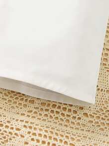 嬰兒卡通刺繡背心連體短褲 - 白色 - 查看 6