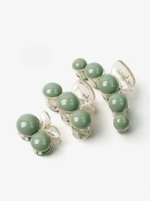 3 piezas Garra de pelo con diseño de cereza - Verde - Ver 3