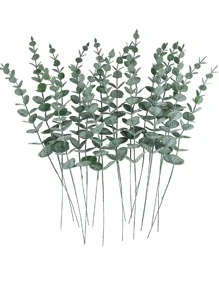 片人造尤加利葉家居裝飾、派對、婚禮、餐桌中心裝飾、辦公室裝飾 - 綠色 - 查看 3