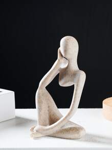 3pcs ABS Decoration Craft, Modern Figure Design Decoration Object For Home - Beige - View 2