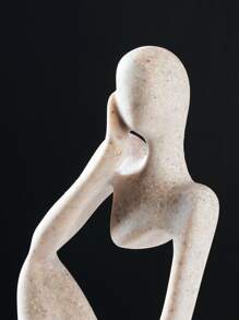 3pcs ABS Decoration Craft, Modern Figure Design Decoration Object For Home - Beige - View 3