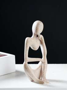 3pcs ABS Decoration Craft, Modern Figure Design Decoration Object For Home - Beige - View 4