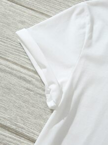 INAWLY Sunflower And Letter Graphic Tee - White - View 5