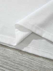 INAWLY Sunflower And Letter Graphic Tee - White - View 6