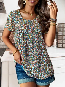 SHEIN VCAY 碎花襯衫 - 彩色 - 查看 5