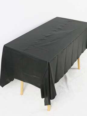 1pc Disposable Rectangular PE Tablecloth, Light Blue/Yellow/Black/Colorful, Waterproof, For Birthday Party, Theme Party, Wedding, Christmas, Halloween, Anniversary, Lighting Party, Celebration