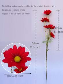 1束塑料人造花花束人造花束 - 白色 - 查看 2