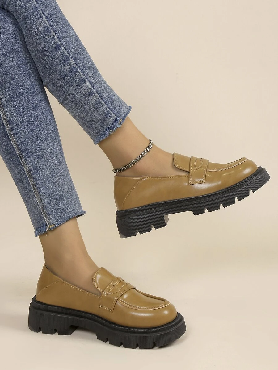 Mujer Zapatos cuña plataforma guay exterior - Marrón - Ver 1