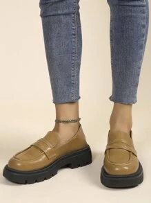 Mujer Zapatos cuña plataforma guay exterior - Marrón - Ver 5