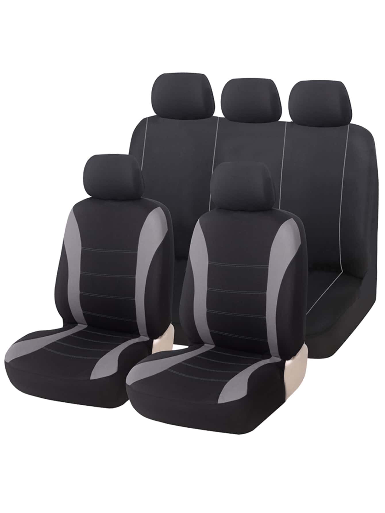 9 piezas Funda de asiento para coche Set - Multicolor - Ver 1