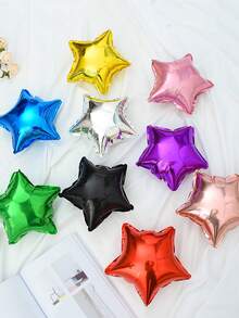 10pcs 10 Inch Random Color PE Balloon, Star Shaped Party Celebration Decoration Balloon For Party - Multicolor - View 2