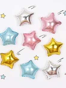 10pcs 10 Inch Random Color PE Balloon, Star Shaped Party Celebration Decoration Balloon For Party - Multicolor - View 4