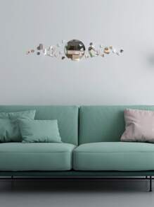21pcs Heart Shaped Mirror Wall Sticker Best Gifts - Silver - View 6