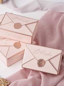 WHICHLIFE 5 cái/bộ Hộp Quà Tặng Giấy, Hộp Đóng Gói Quà Tặng Đồ Họa Cho Bữa Tiệc - Hồng - Xem 1