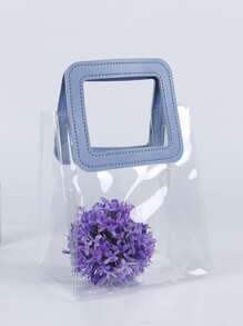 1 Túi quà PVC, Túi gói quà trong suốt cho bữa tiệc - Màu xanh lam - Xem 2