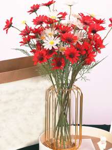 1束塑料人造花花束人造花束 - 白色 - 查看 5