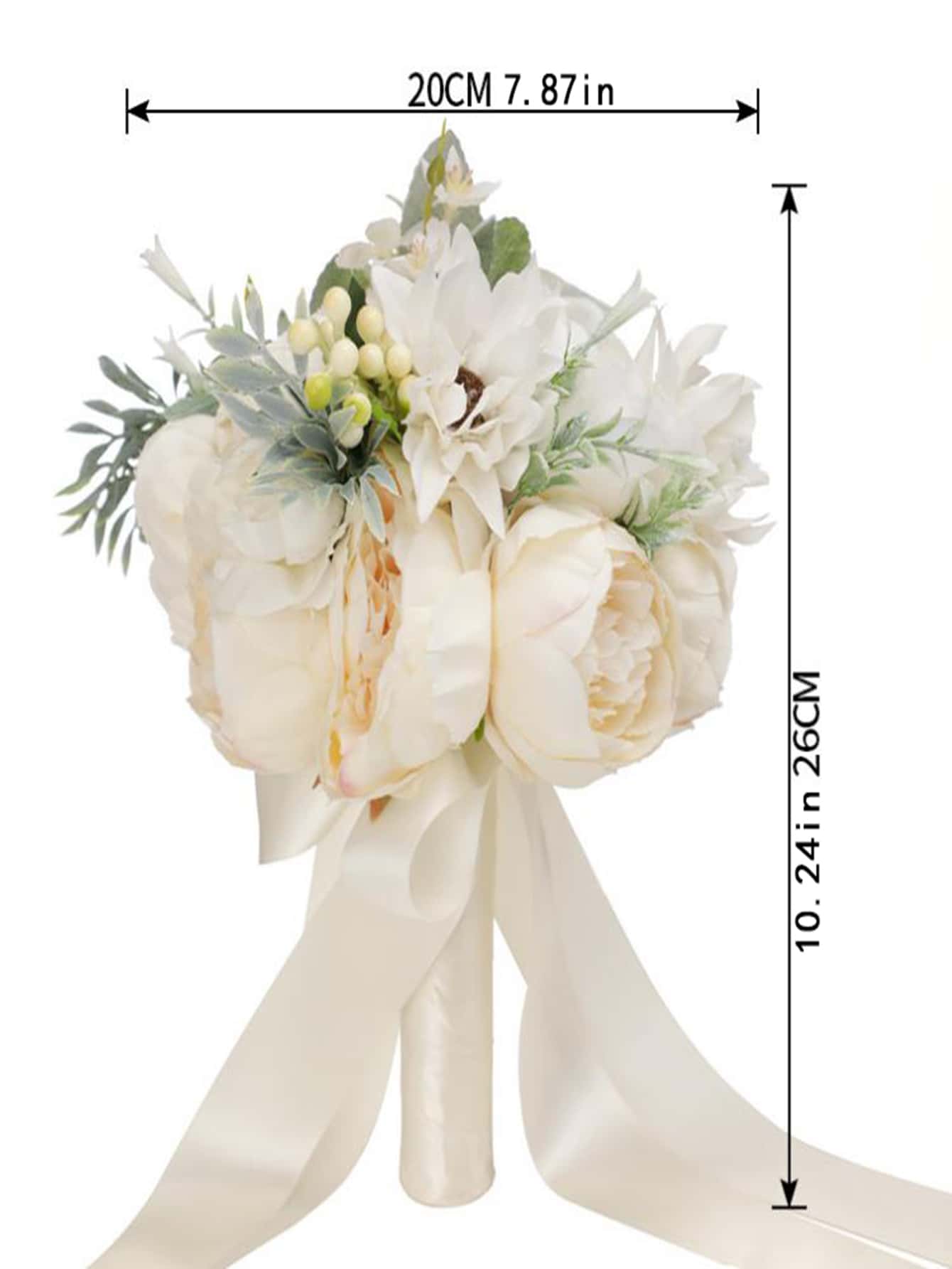 1 pieza poliéster Flor artificial elegante Paquete de flores artificiales para casa - Multicolor - Añade 3