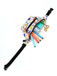 Kids Cartoon Graphic Bum Bag - Beige - View 5