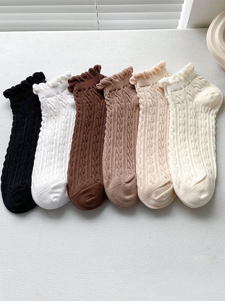 6 paar Solid Crew-sokken - Veel kleurig - Bekijken 2