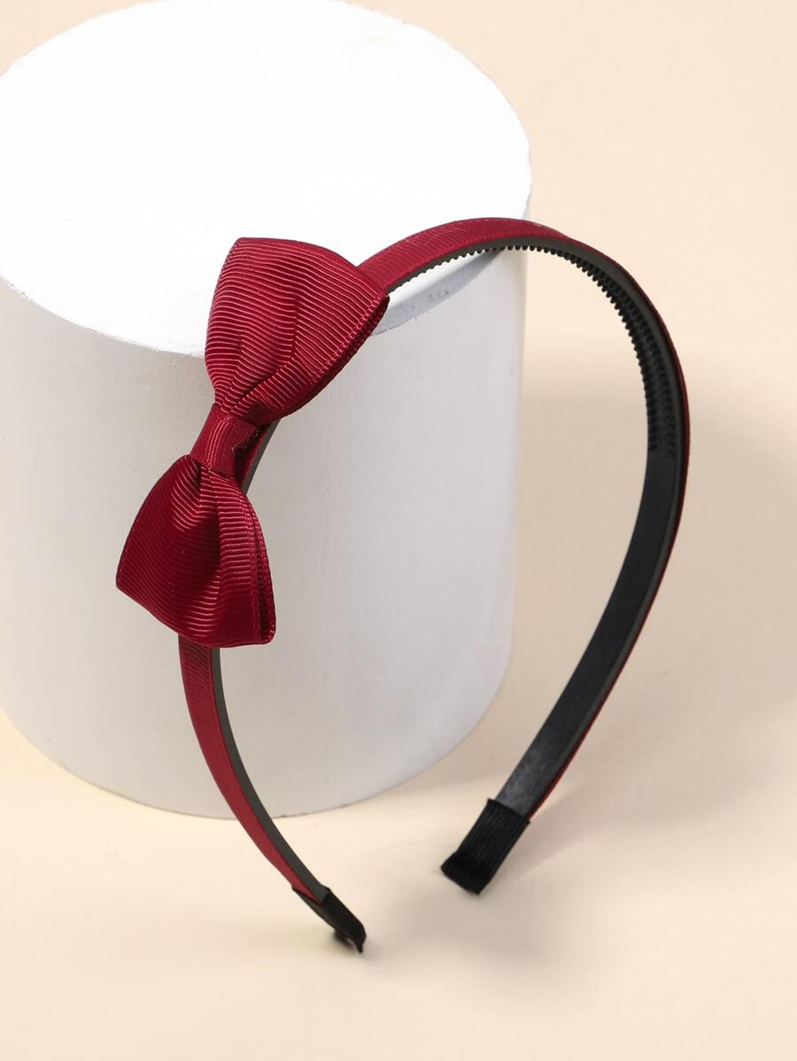 bilicaca Toddler Girls Bow Decor Headband - Burgundy - View 1