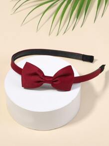 bilicaca Toddler Girls Bow Decor Headband - Burgundy - View 3