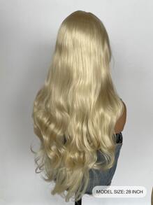 13 * 4 * 1T花邊金髮假髮，擁有金色捲曲長髮