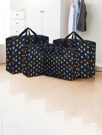 1 pieza Bolsa de almacenamiento plegable con estampado de tela Oxford con asas duales para ropa, ropa de cama y decoraciones de mudanza, decoración de festivales, decoración de habitaciones, decoración del hogar, decoración de dormitorios, organizador, almacenamiento doméstico, para camiseta blanca de mujer, pantalones negros de mujer, ropa de invierno para damas, vestido, ropa de invierno para damas, vestidos elegantes de mujer, blusa blanca para damas, manga larga, mono blanco para mujer, vestidos de primavera para mujer, atuendos de primavera para mujer, primavera, ropa de primavera, minimalista, almacenamiento de blusas de verano