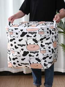 1 pieza Bolsa de almacenamiento de ropa con estampado de vaca - Multicolor - Ver 1