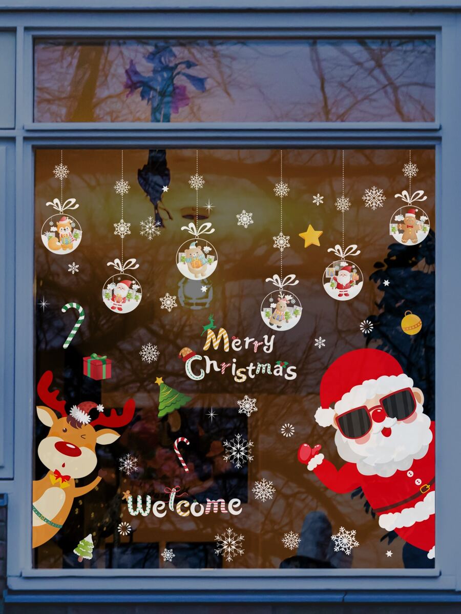 聖誕老人印花牆貼 - 彩色 - 查看 1