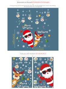 聖誕老人印花牆貼 - 彩色 - 查看 3