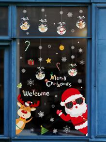 聖誕老人印花牆貼 - 彩色 - 查看 4