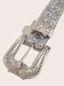 派对 1 件女士重型蝴蝶扣钻石腰带，适合日常佩戴万圣节