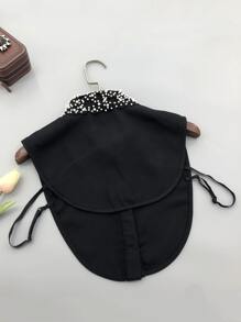 1 Miếng Đồ trang trí Ngọc Trai giả Cổ áo Dickey Bên trong Phù hợp Cổ áo giả Đối với Đồ trang trí - màu đen - Xem 2