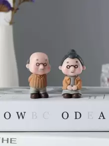 2 件/1 套情侣装饰品，可爱艺术装饰，适合家居装饰，最佳礼物 - 彩色 - 查看 1