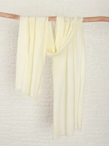 Pañuelo unicolor ribete crudo - Beis - Ver 1