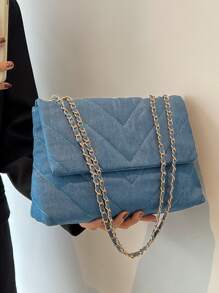 Torby na Ramię Metalowe oczko Łańcuch Modny