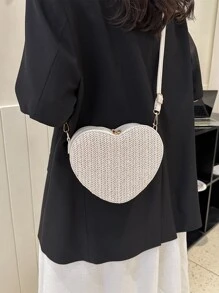Bolsos cruzados de mujer Liso Ajustable De moda Vacación - Beis - Ver 3
