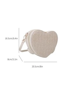 Bolsos cruzados de mujer Liso Ajustable De moda Vacación - Beis - Ver 6