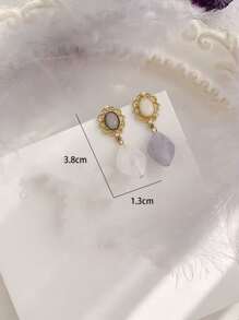 Bead Drop Earrings - Multicolor - View 3