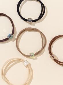 5入組珠子裝飾髮圈