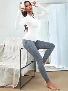 SHEIN Sport Studio Solid Half Zip Sports Sweatshirt