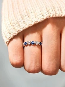 Đính Đá Cubic Zirconia & Trang Trí Mắt Ban Nhạc Cưới Bằng Bạc Cho Nữ Cưới Cô Dâu Trang Sức Mỹ - Nhiều màu - Xem 1