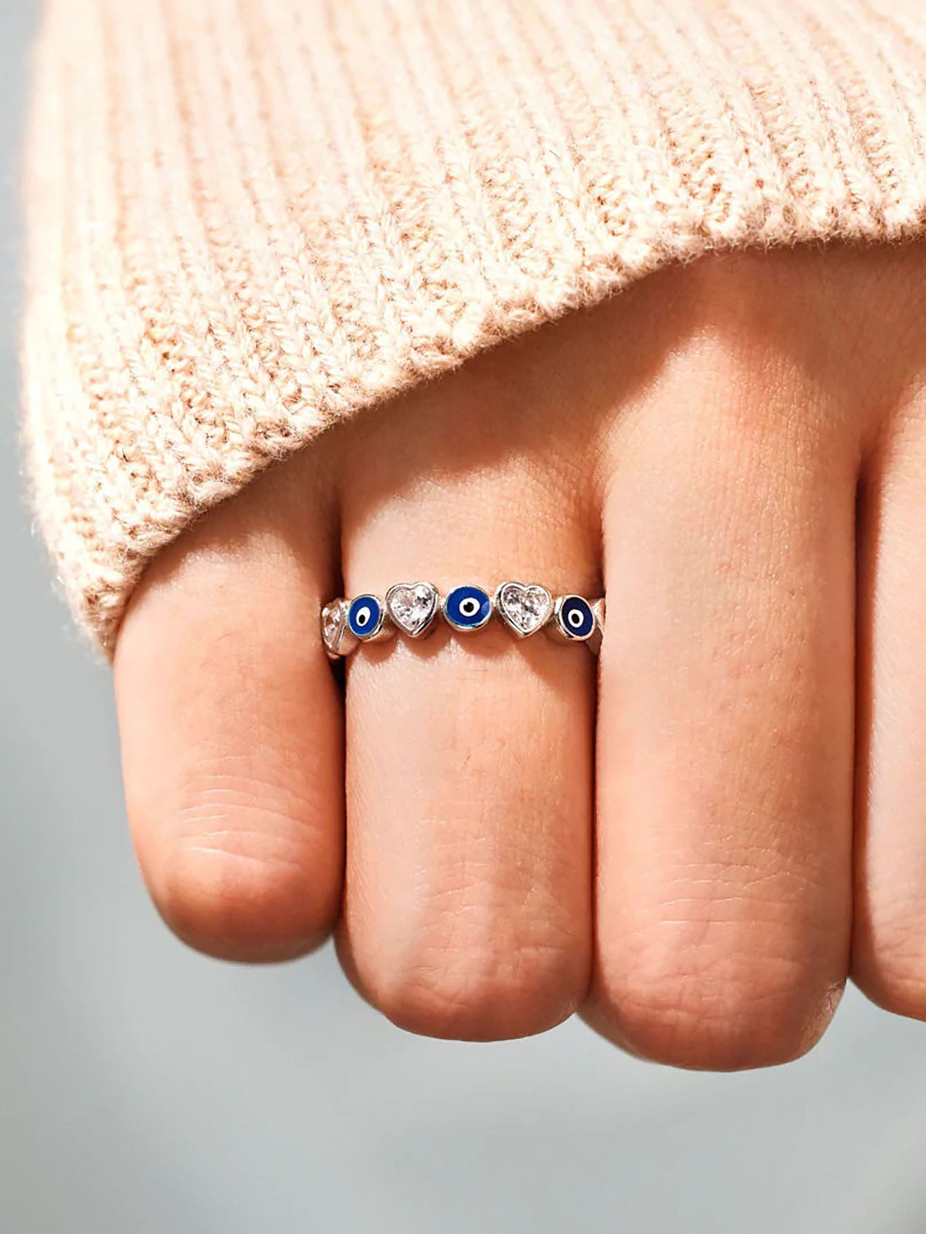 Đính Đá Cubic Zirconia & Trang Trí Mắt Ban Nhạc Cưới Bằng Bạc Cho Nữ Cưới Cô Dâu Trang Sức Mỹ - Nhiều màu - Xem 1