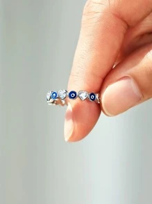 Đính Đá Cubic Zirconia & Trang Trí Mắt Ban Nhạc Cưới Bằng Bạc Cho Nữ Cưới Cô Dâu Trang Sức Mỹ - Nhiều màu - Xem 3