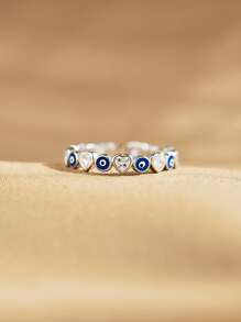 Đính Đá Cubic Zirconia & Trang Trí Mắt Ban Nhạc Cưới Bằng Bạc Cho Nữ Cưới Cô Dâu Trang Sức Mỹ - Nhiều màu - Xem 4