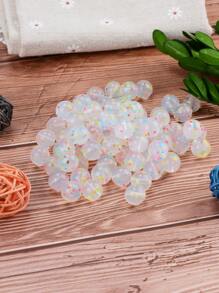 100入組/套波點圖案矽膠珠子 - 彩色 - 查看 1