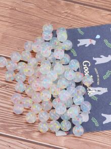 100入組/套波點圖案矽膠珠子 - 彩色 - 查看 2